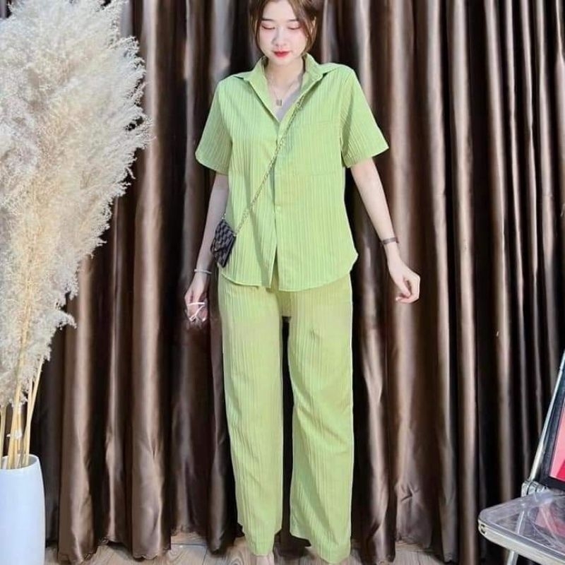 Set bộ Sơ Mi dáng dài bigsize 42 - 95kg béo mập xinh