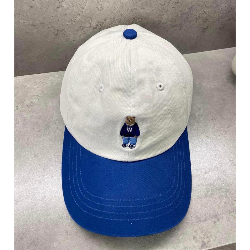 Mũ lưỡi trai Whoau nam nữ họa tiết gấu thêu, vải cao cấp chính hãng.