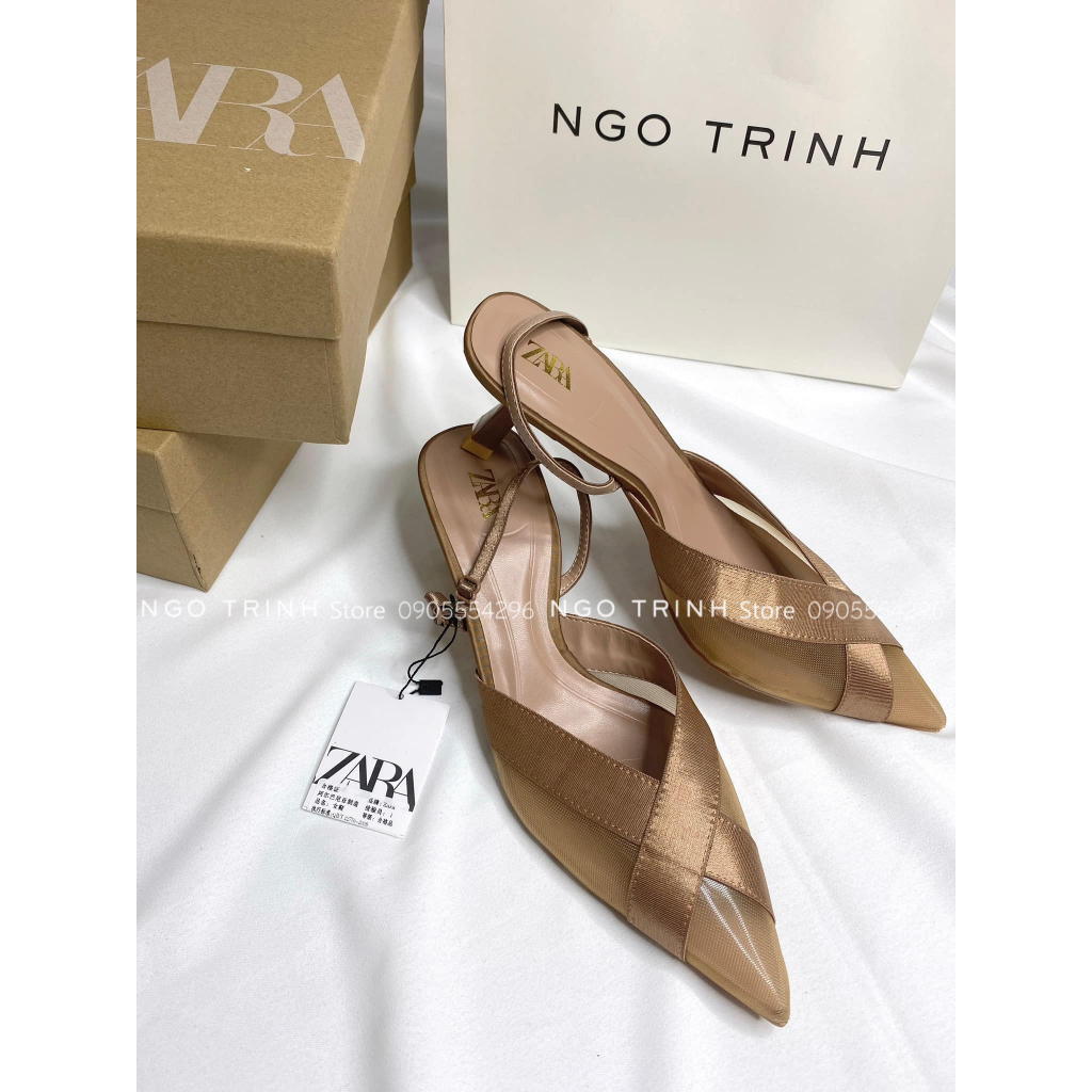 Giày Za.ra xuất dư, Giày cao gót mũi nhọn thanh lịch Nữ