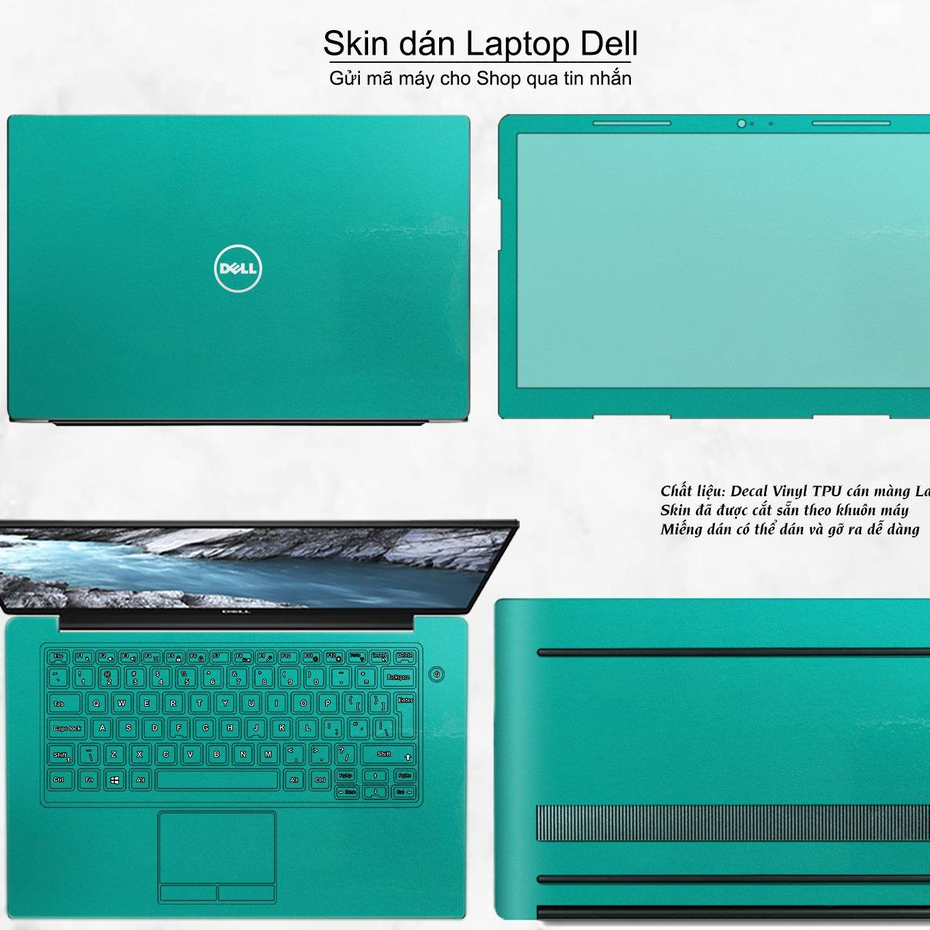 CỰc sốc Skin dán Laptop Dell màu Chrome xanh ngọc