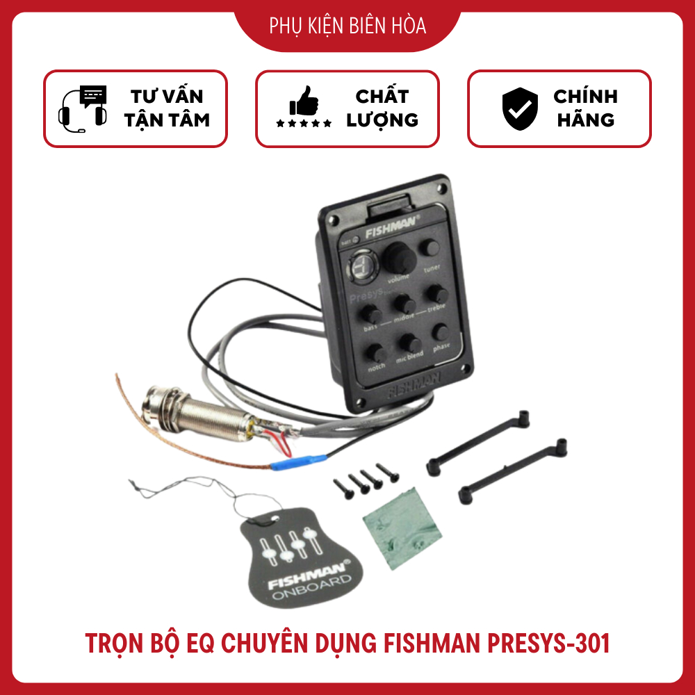 Trọn bộ EQ chuyên dụng Equalizers đàn Guitar Fishman Presys-301