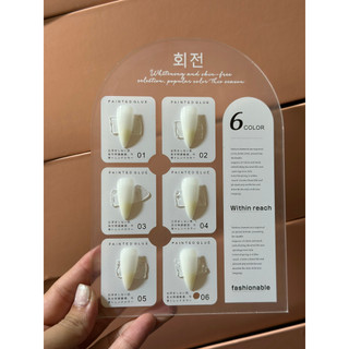 Bảng Mica trưng bày mẫu nail,bảng 6 màu gel