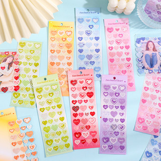 Sticker Trang Trí Sổ/ Topdecor Trái Tim Nhiều Màu Sắc