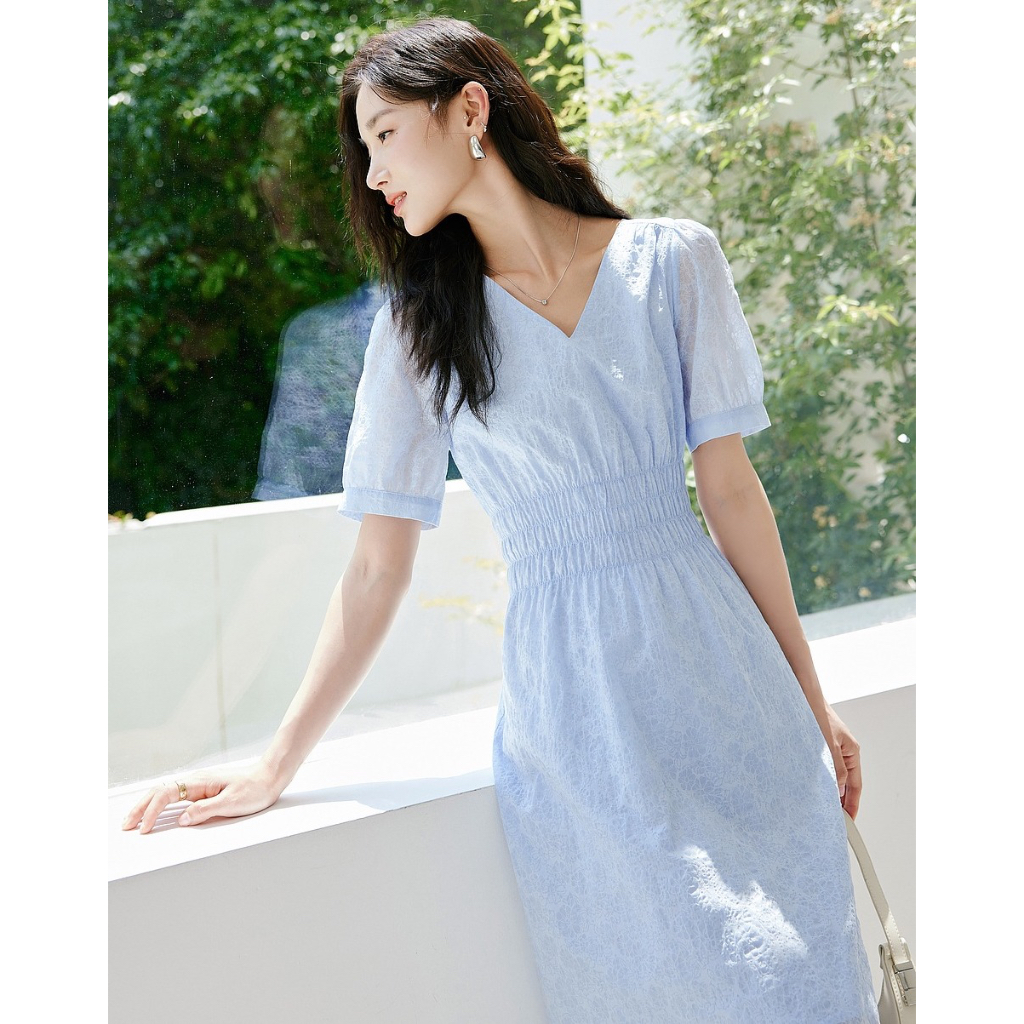 B043 Váy cổ V xuất dư của Y.SING