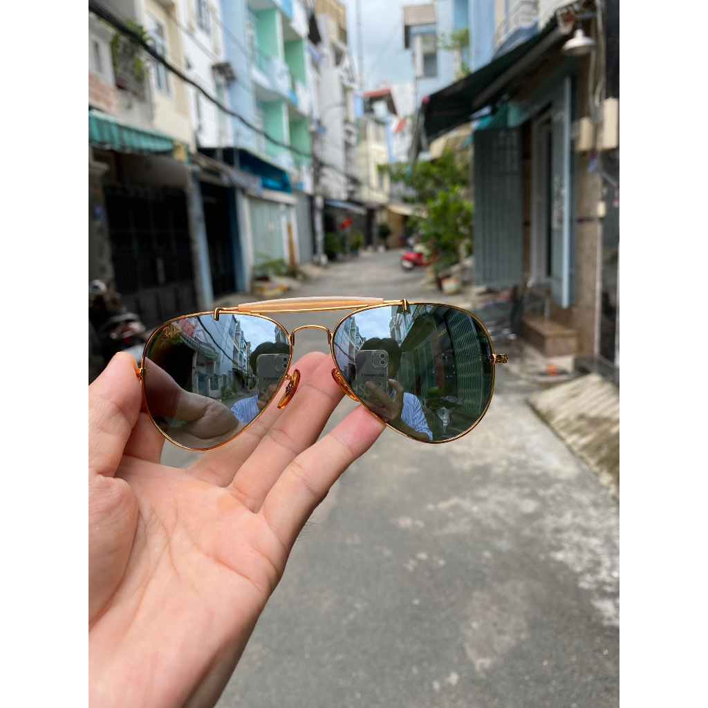 Kính Mát Rayban Chromax USA Chính Hãng Đã Qua Sử Dáng Phi Công Mắt Tráng Gương Phong Cách Thời Trang Cho Cả Nam Và Nữ