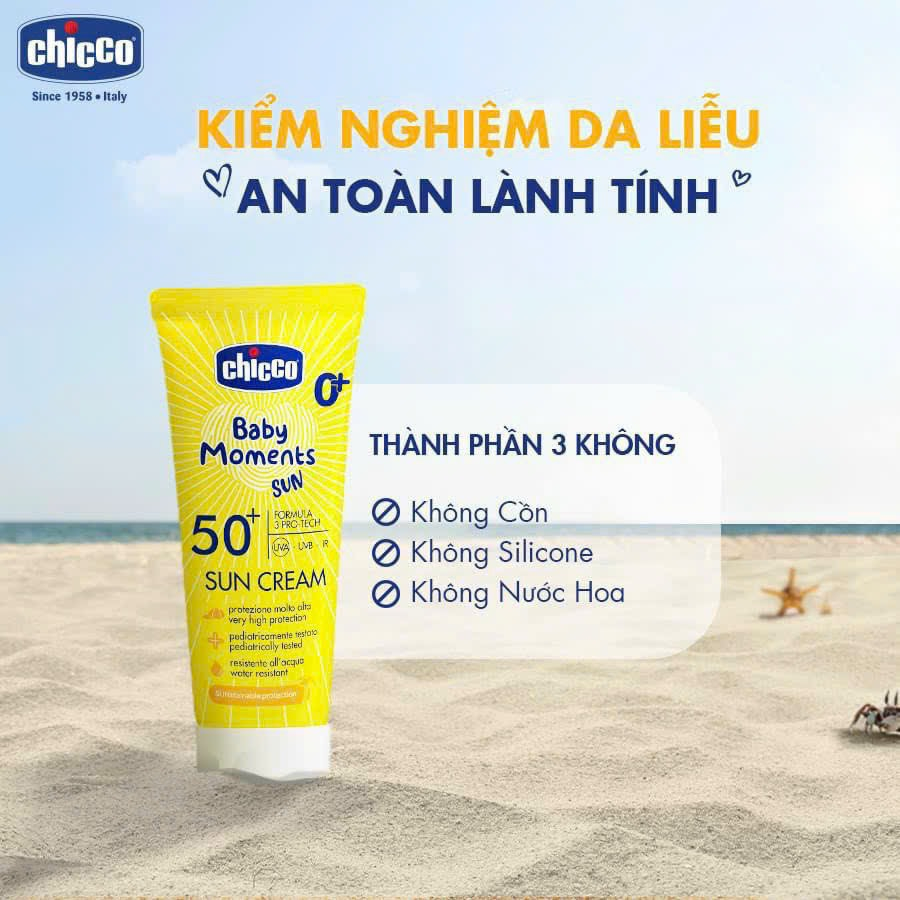 . Kem chống nắng 3 tác động SPF 50+ Chicco
