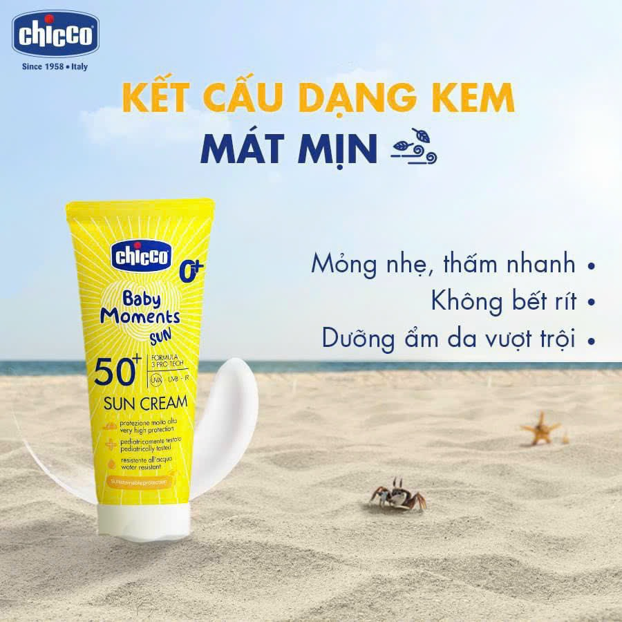 . Kem chống nắng 3 tác động SPF 50+ Chicco