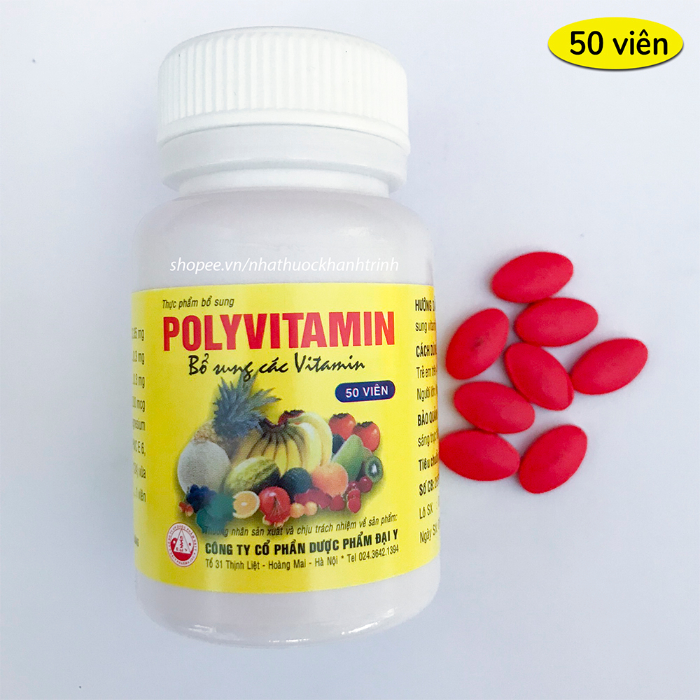  POLYVITAMIN bổ sung vitamin  D3, C, B1, B2, B5, B6, PP, A giúp phục hồi sức khỏe