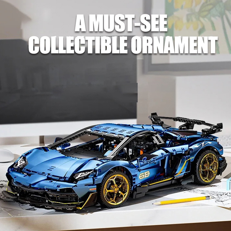 Nonlego Technic Mô Hình Siêu Xe Lamborghini Aventador SVJ 63 Kbox 10520 Tỷ Lệ 1:8 Đồ Chơi Lắp Ráp 3811 Pcs
