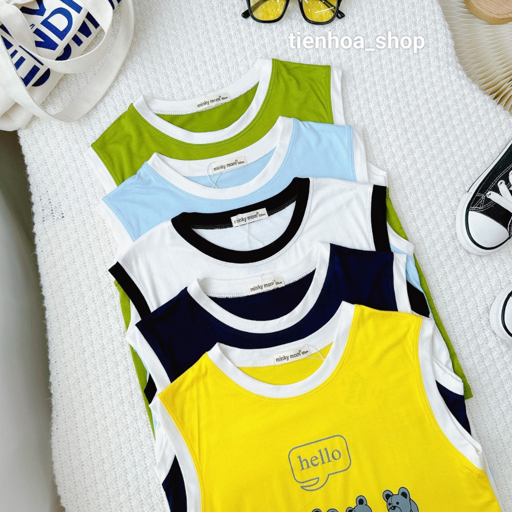 🍭Bộ ba lỗ cho Bé Trai MINKY MOM - Bộ Thun Lạnh Minky Mom - Size đại cồ  Loại 1- 30kg - 40kg