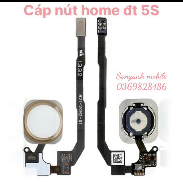 ￼Cáp Nút phím home tương thích cho ip 5S