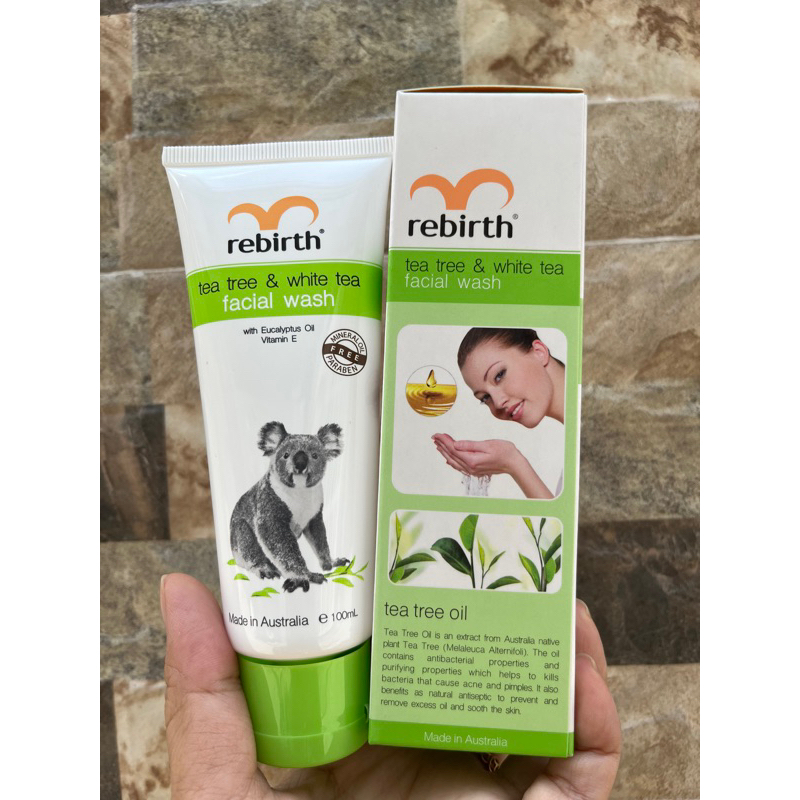 Sữa Rửa Mặt Dành Cho Da Nhờn Rebirth Tea Tree & White Tea Facial Wash 100ml