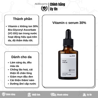 Serum kiso vitamin c 30% - pure vc30 essence