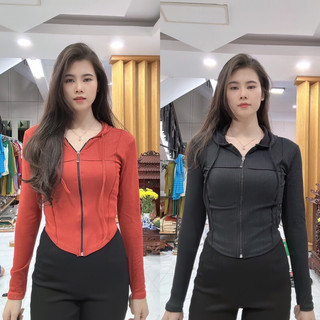 Áo khoác thun gân ủ kem nhiều màu Freesize dưới 55kg