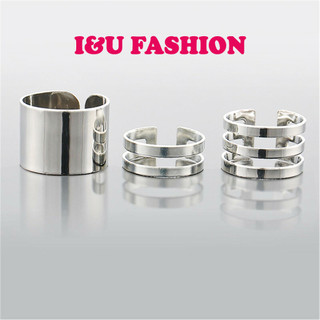 Combo 3 Nhẫn Trơn Đeo Tay UNISEX Nam Nữ Cá Tính Có Thể Điều Chỉnh Kích Cỡ Màu Bạc Vàng Phong Cách Basic Thời Trang NA-10