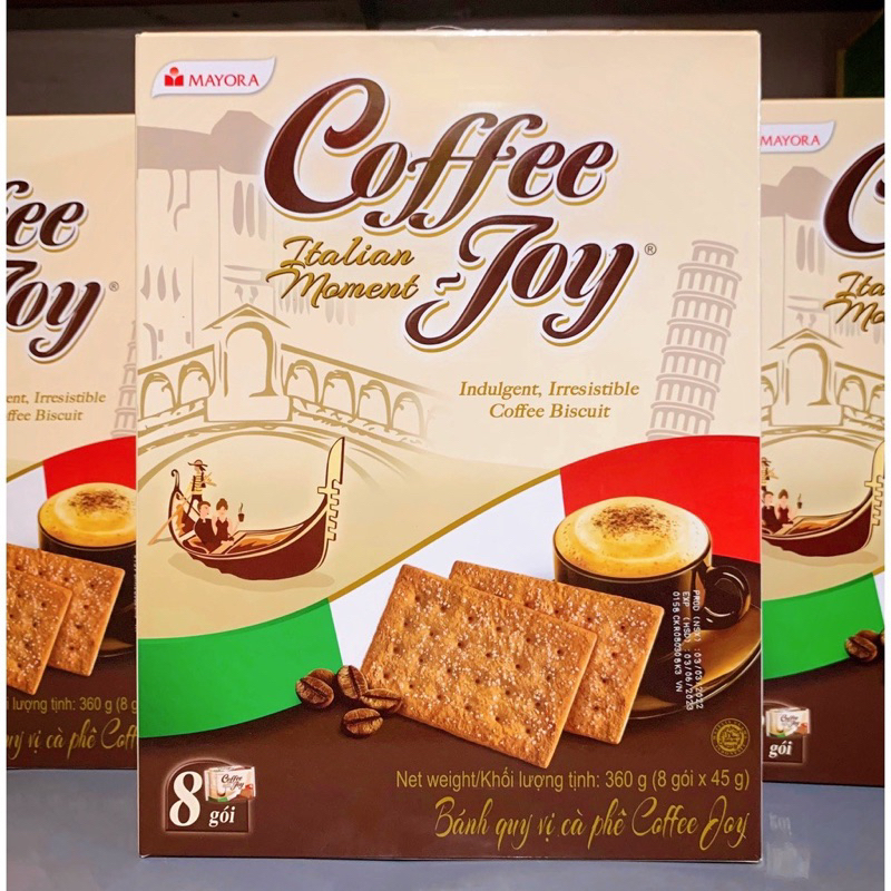 Bánh quy vị cà phê Coffee Joy Hộp 8 gói x 39g ( 312g)