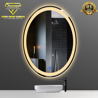 Gương LED Elip cảm ứng cao cấp treo tường - Gương LED DIAMOND MIRROR