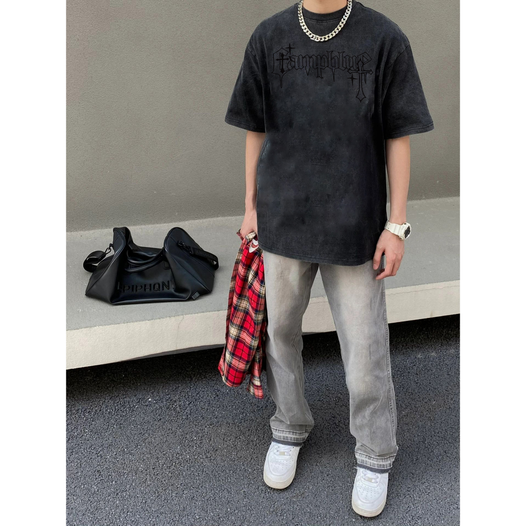 Áo thun PEARDODO TSHIR dáng rộng tay ngắn phong cách hiphop Mỹ thời trang mùa hè dành cho nam