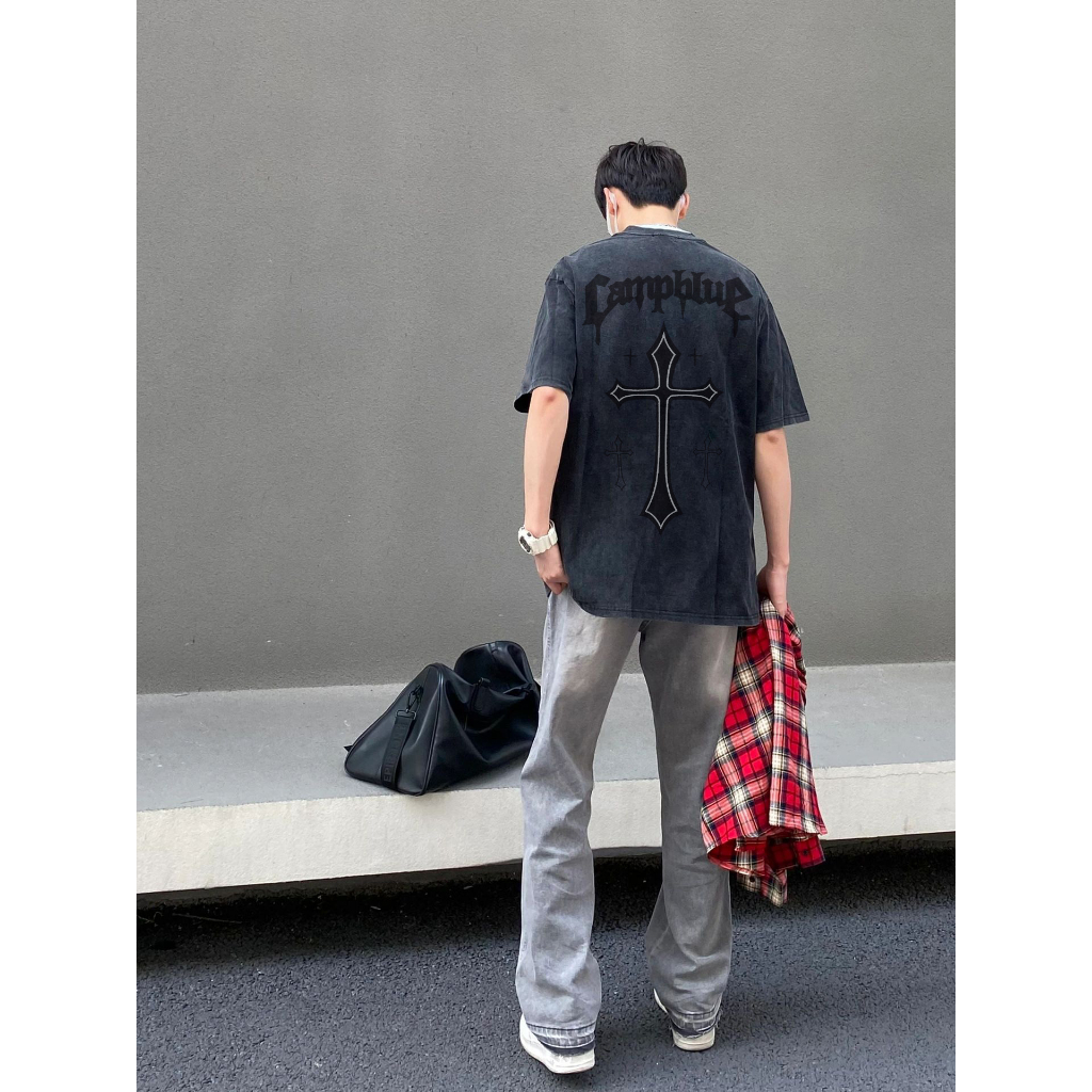 Áo thun PEARDODO TSHIR dáng rộng tay ngắn phong cách hiphop Mỹ thời trang mùa hè dành cho nam