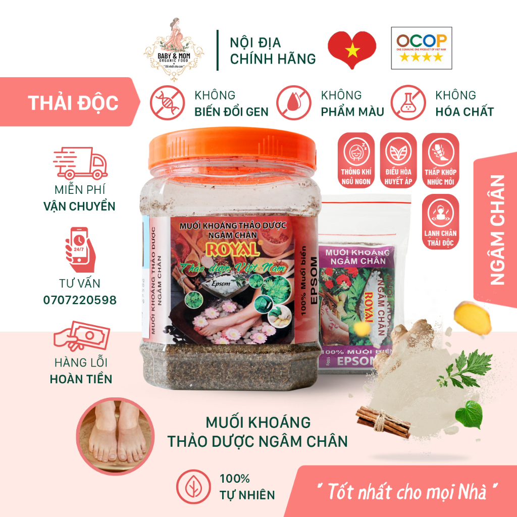 Muối Khoáng Thảo Dược Ngâm Chân Royal (Cao Cấp) - 500g (Nsc) Nam Định