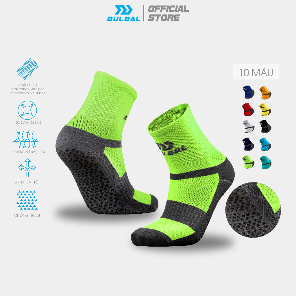 Tất Vớ Bóng Đá Chống Trơn Trượt Cao CẤP Chính Hãng Bulbal VCTBB