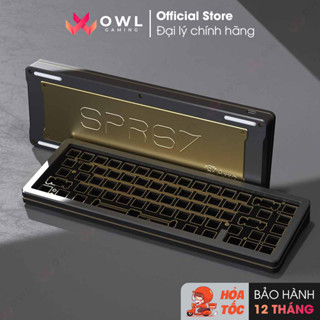 Kit bàn phím cơ AKKO SPR67 – Gray (Full nhôm / Spring mount / Flex-cut / Mạch xuôi)