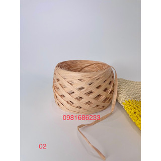 Sợi cọ Raffia - sợi cói giấy (100g) màu 1-4
