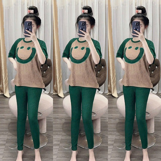 Sét đồ bộ dài mặt cười, đồ bộ dài quần ôm