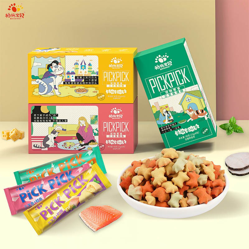 Bánh ăn vặt nhân cá Hồi cho chó mèo