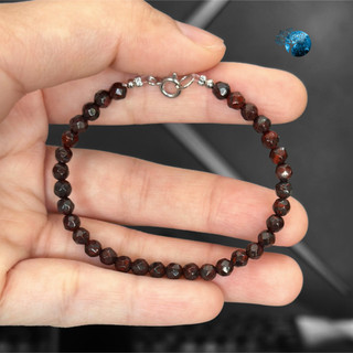 Vòng tay đá brecciated jasper hạt méo 3.5~4mm