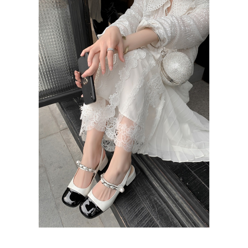 Giày mary jane nữ big size 40 41 42 gót vuông 3cm