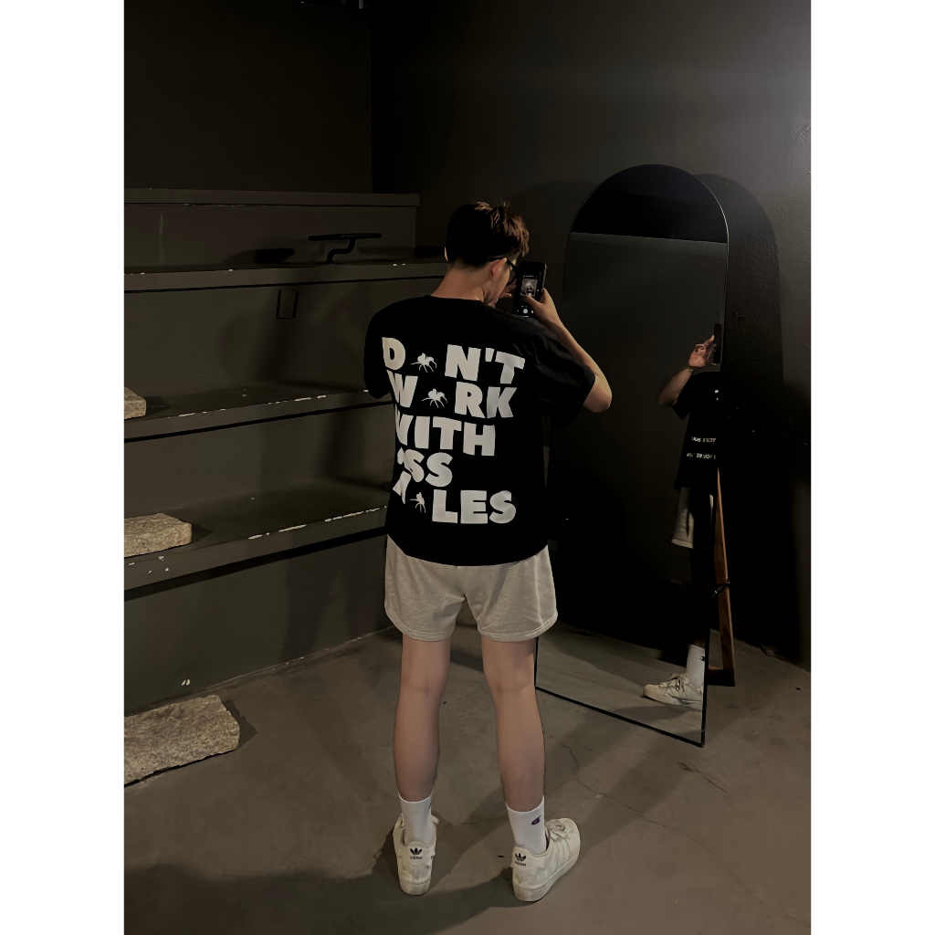 Áo Thun 260GSM DON'T WORK WITH A** H*LES Form Boxy l Boxy Fit