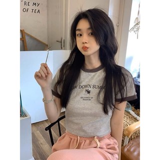 Áo thun croptop SDS phối viền