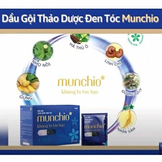 Dầu gội thảo dược đen tóc munchio- không lo bạc tóc