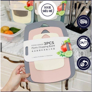 Bộ 3 thớt nhựa kháng khuẩn cao cấp