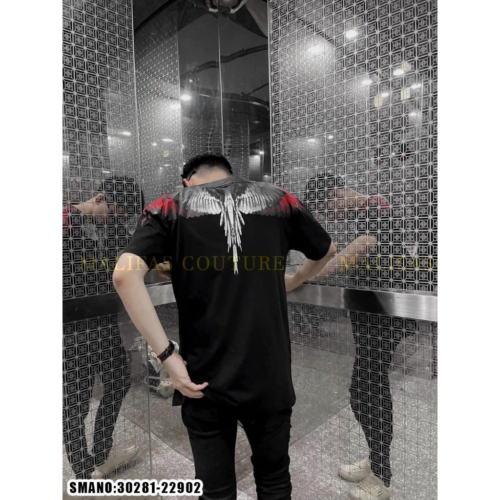 Áo Phông burlon full mẫu Nam Nữ In Họa Tiết Cánh Công Quanh Cổ Chất Liệu Cotton Thấm Hút Mô Hôi 2023