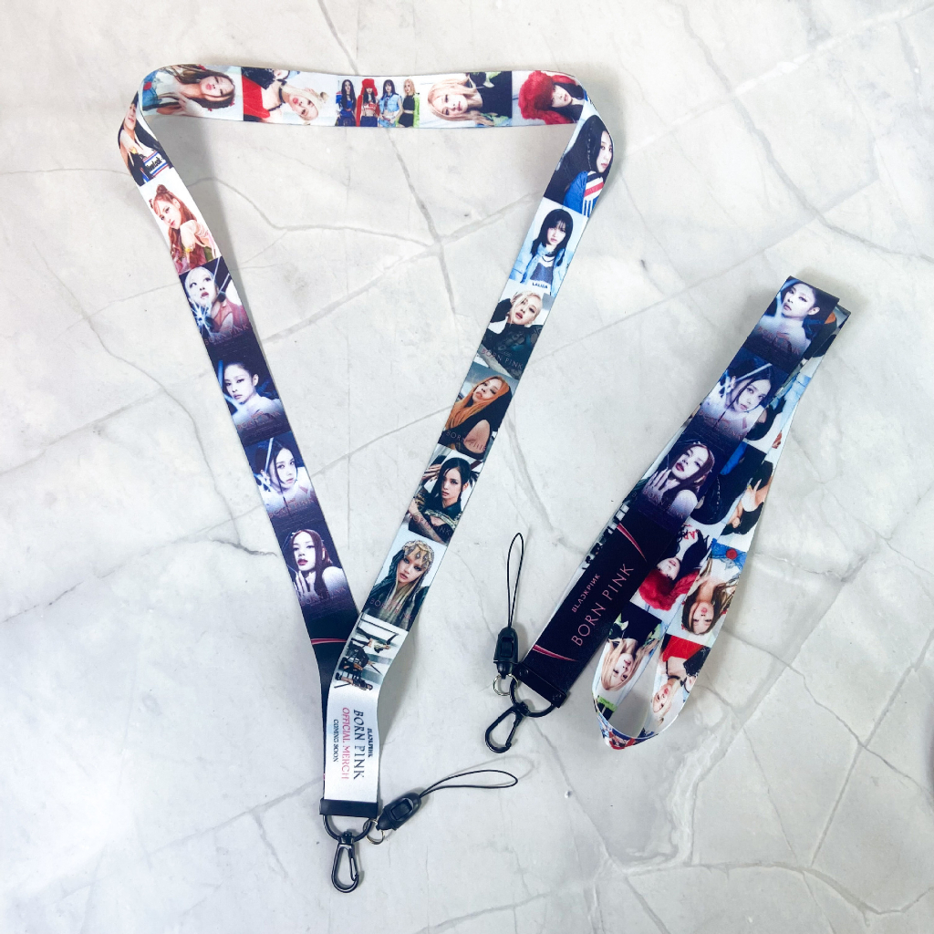 Dây Đeo Bảng Tên Thẻ Ngang Học Sinh Viên Black P Đen Hồng Thần Tượng Born Pink Timo VPK48