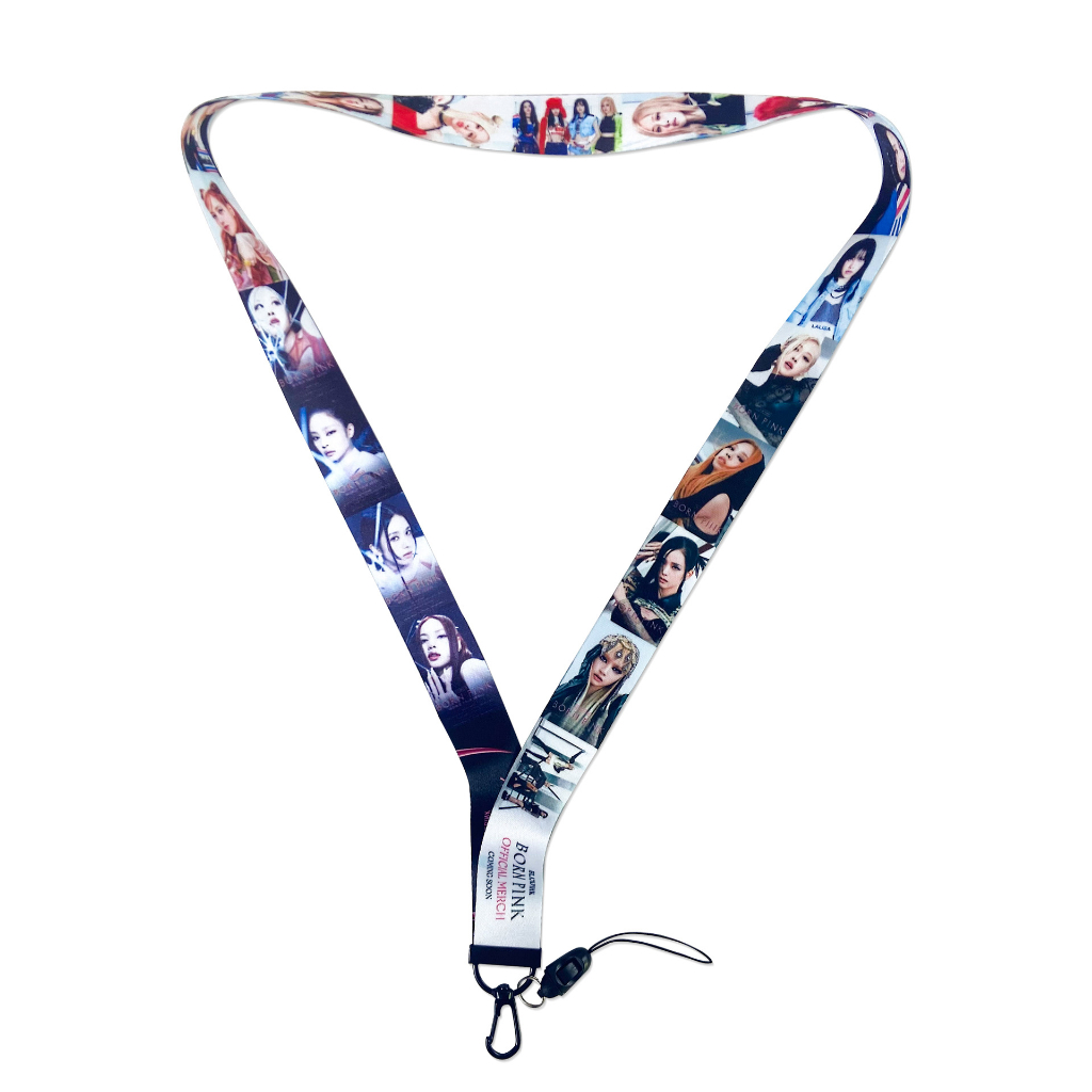 Dây Đeo Bảng Tên Thẻ Ngang Học Sinh Viên Black P Đen Hồng Thần Tượng Born Pink Timo VPK48