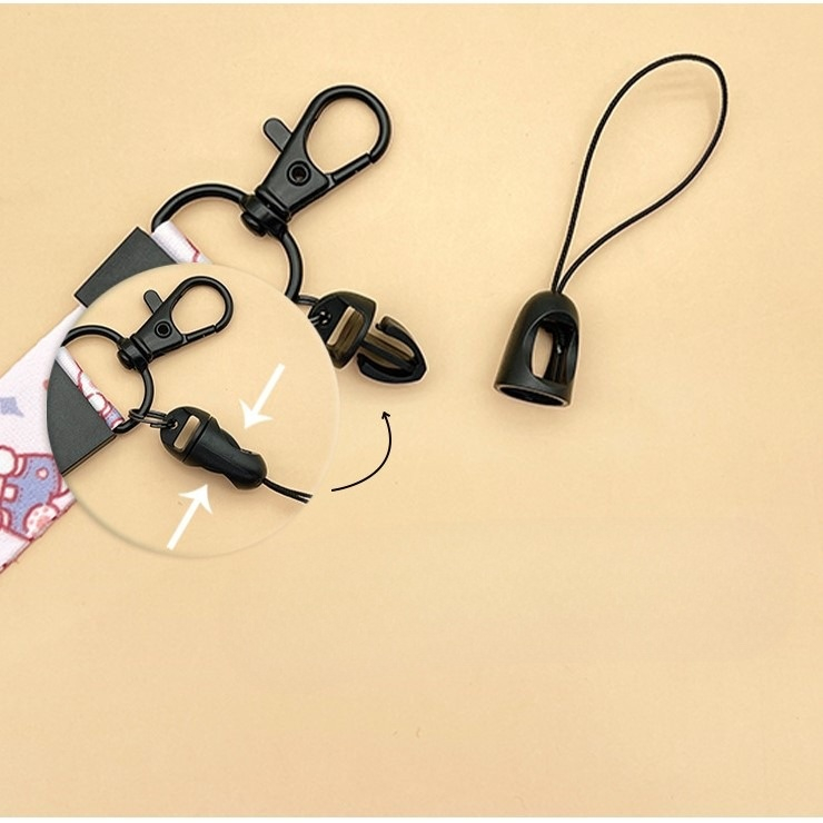 Dây Đeo Bảng Tên Thẻ Ngang Học Sinh Viên Black P Đen Hồng Thần Tượng Born Pink Timo VPK48