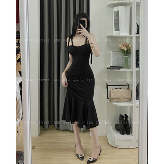 Váy body 2 dây đuôi cá cúp ngực dáng dài