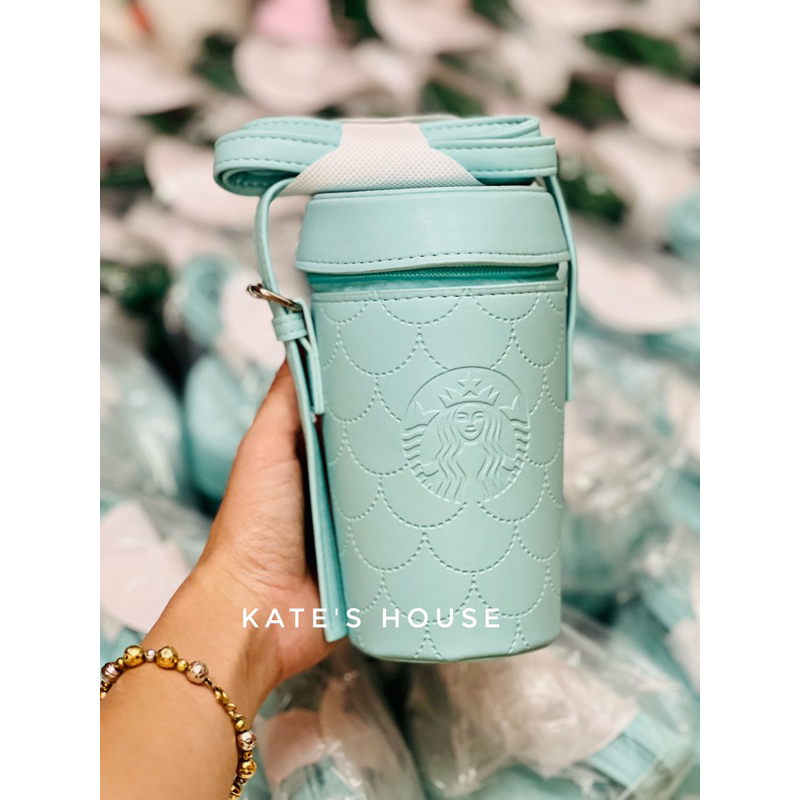 Túi đựng vật dụng, ly size nhỏ Starbucks China có dây dài đeo chéo-