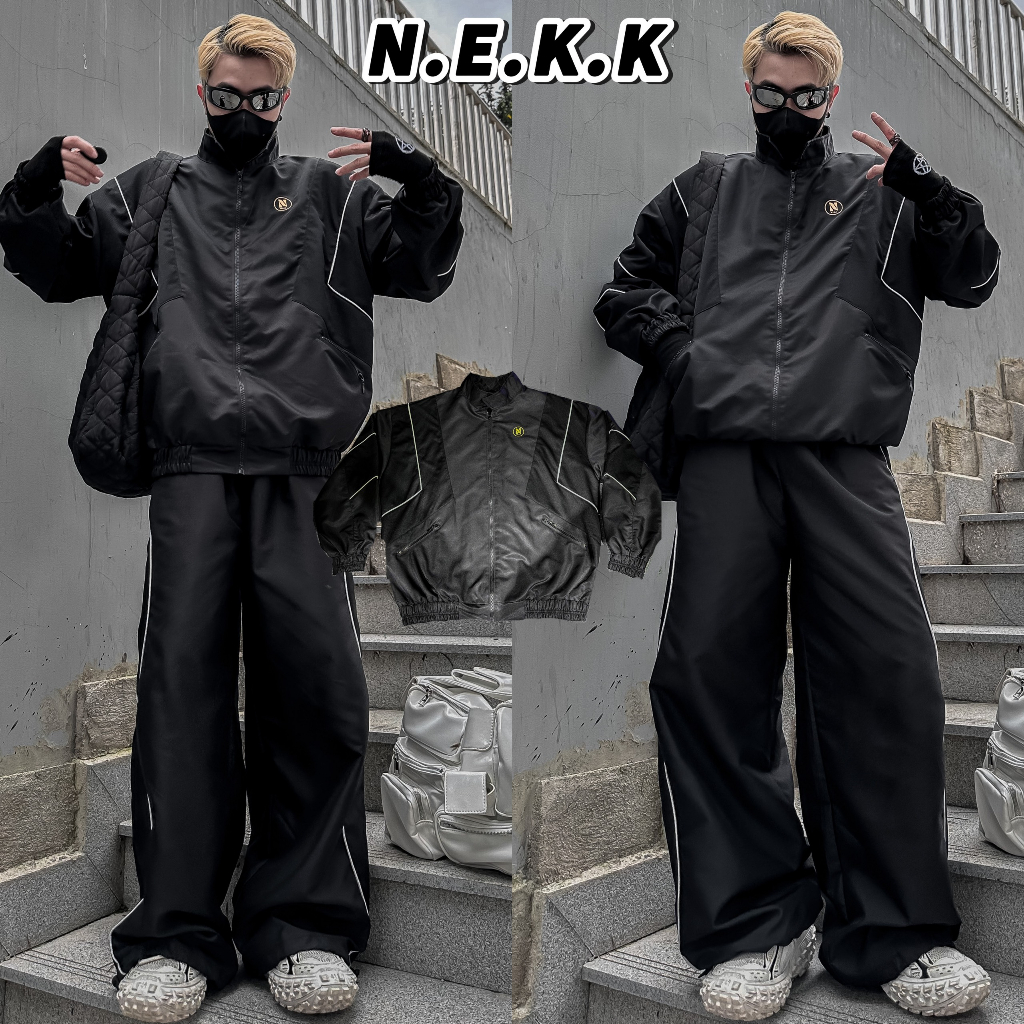 ÁO KHOÁC DÙ PHỐI LƯỚI THÊU N.E.K.K