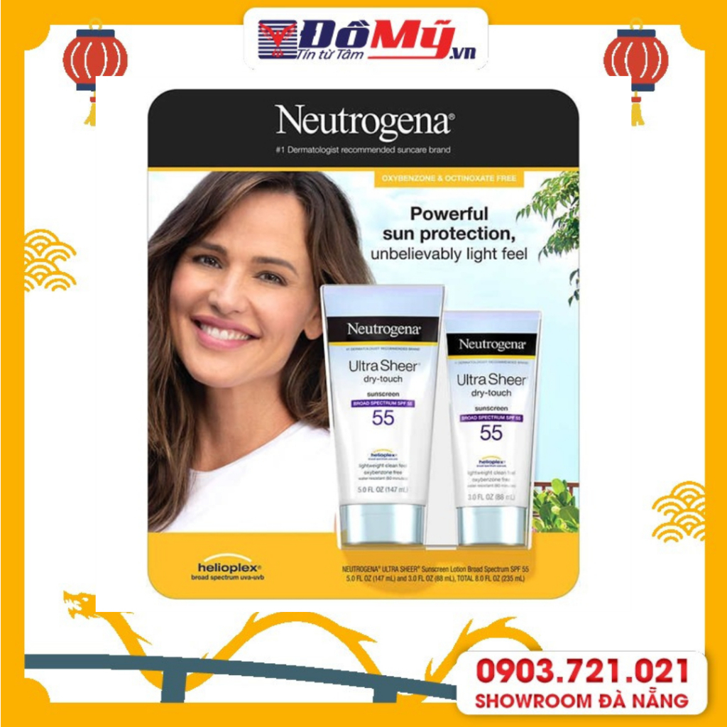 Set 2 Kem Chống Nắng Neutrogena Ultra Sheer Dry – Touch 147ml + 88ml Của Mỹ