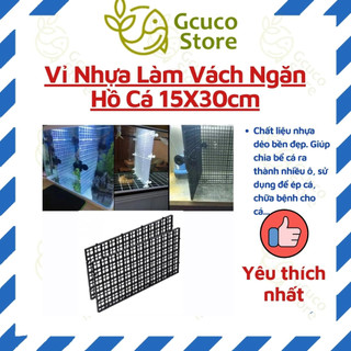 Vỉ Nhựa Làm Vách Ngăn Hồ Cá 15X30cm - Vĩ Caro Ngăn Bể Cá Trắng/Đen