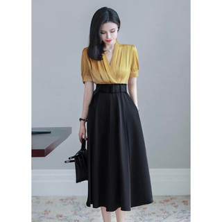 Hàng Nhập Set Áo Lụa Chân Váy Xòe Cao Cấp