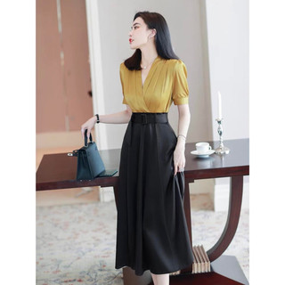 Hàng Nhập Set Áo Lụa Chân Váy Xòe Cao Cấp
