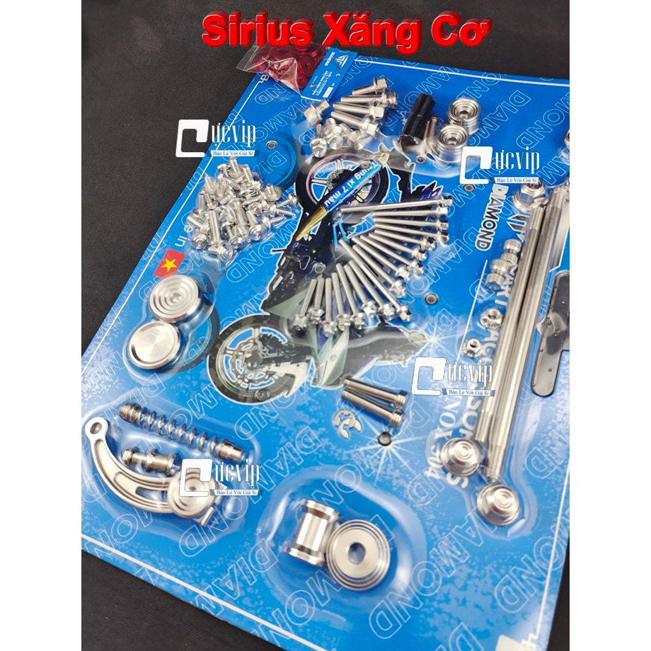 (Hot 2024) Full Bộ Ốc Salaya Thái Inox 304 Cho Xe Sirius Xăng Cơ MS6035