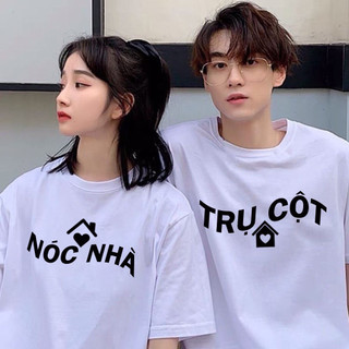 Áo đôi trụ cột - nóc nhà chữ ngã, áo phông cặp đôi nam nữ unisex