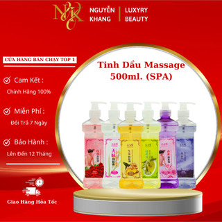 Tinh Dầu Massage Body Thảo Dược Gừng Hoa Hồng Lawender Dầu Masa Thiên Nhiên Chai 500ml