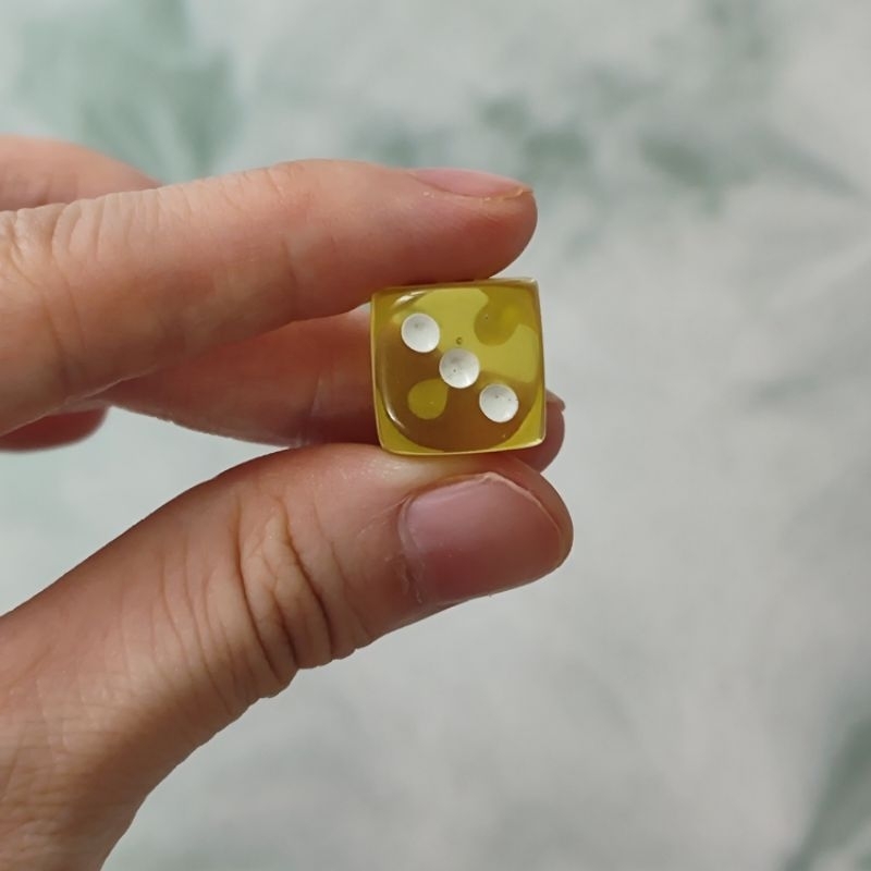 Viên Xúc Xắc Xí Ngầu Trong Suốt 14mm Lắc Là Lớn Mại Vô